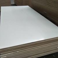 White Melamine face and back Plywood, Poplar Core  with E1 Glue for  furniture supplier